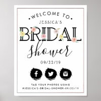 Einfach Chic Blumengarten Brautparty Willkommen