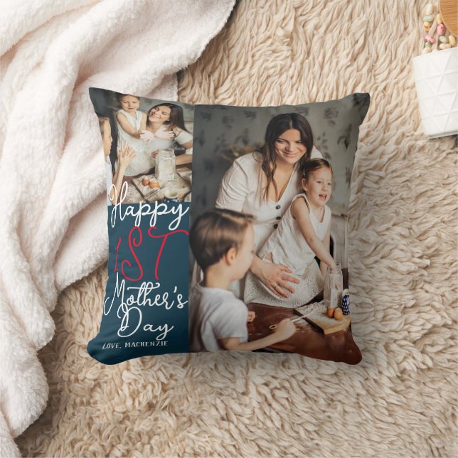 Einfach & chic erste Muttertage Geschenk Foto Coll Kissen (Decke)