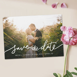 Einfach Chic Foto Custom Wedding Save the Date Magneteinladung