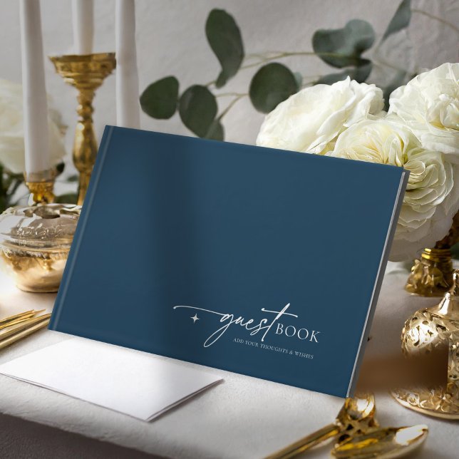 Einfach Chic Hochzeit Preußen Blue ID1046 Gästebuch (Von Creator hochgeladen)