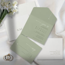 Einfach Chic Hochzeit Salbei/Perle ID1046