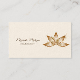 Einfach Chic Lotus Glanz Visitenkarte