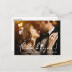 Einfach Chic Script Wedding Foto Vielen Dank Postkarte (Vorderseite/Rückseite Beispiel)