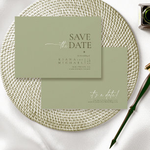 Einfach Chic Wedding Sage Green ID1046 Save The Date