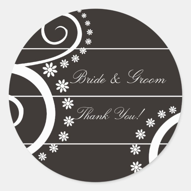Einfach Chic Wedding Stickers (Vorderseite)