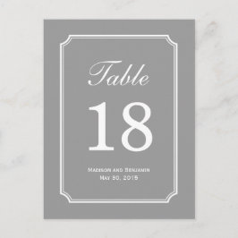Einfach Chic Wedding Tischnummer Card