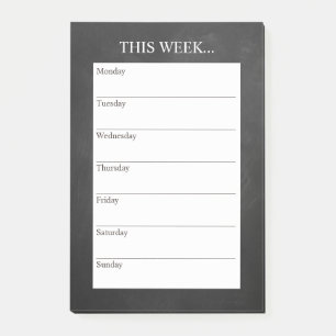 Einfach Chic Weekly Planner   Kopfbrett Post-it Klebezettel