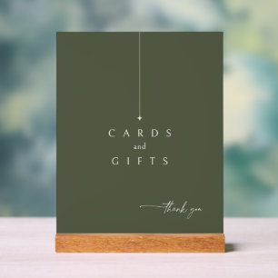 Einfach ChicWedding Cards spendet Moss Green ID104 Acrylschild