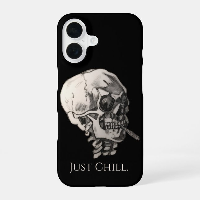 Einfach chillen Schädel iPhone 16 Hülle (Rückseite)