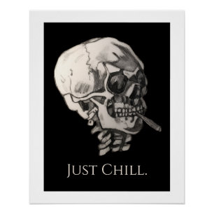 Einfach chillen Schädel Poster