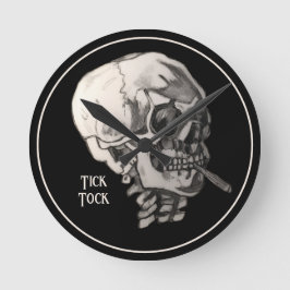 Einfach chillen Schädel Runde Wanduhr