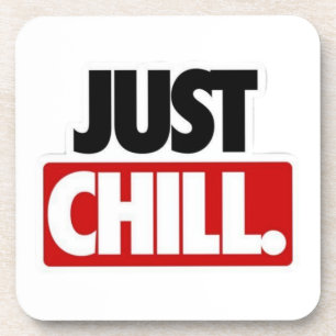 Einfach Chillen Typografie Getränkeuntersetzer