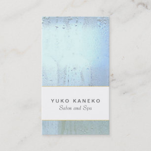 Einfach Clear Light Blue Salon und Wellness-Center Visitenkarte