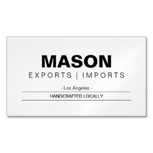 einfach   Creme Magnetische Visitenkarte