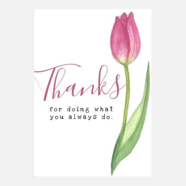 Einfach dank Pink Tulip (Vorderseite)