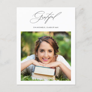 Einfach dankbare Abschlussfoto-Dankeschön Postkarte