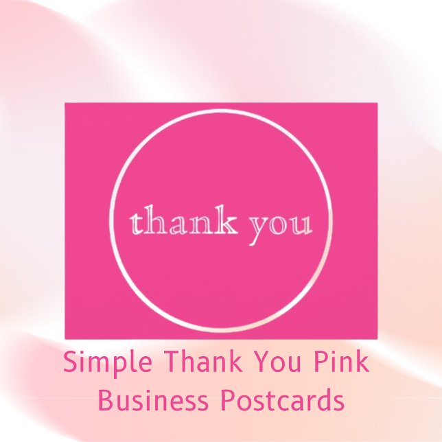 Einfach danke, Pink Business Postkarte (Von Creator hochgeladen)