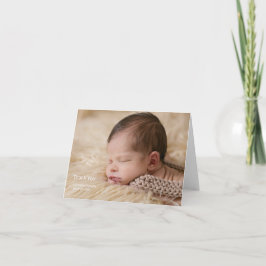 Einfach Dankeschön an Foto Birth Ankündigung