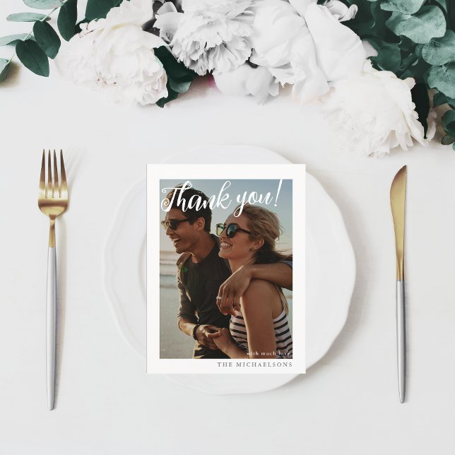 Einfach Dankeschön Foto Wedding Postkarte (Von Creator hochgeladen)