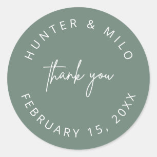 Einfach Dankeschön Gastgeschenk Hochzeit Etiketten Runder Aufkleber