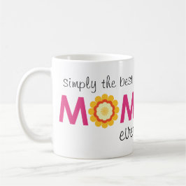 Einfach das beste Rosa-Blumen-Fotoherz der Mammas Tasse
