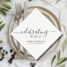 Einfach das Leben feiern Elegante Script-Beerdigun