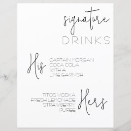 Einfach das Menü "Bar" mit einfachen Unterschrifte