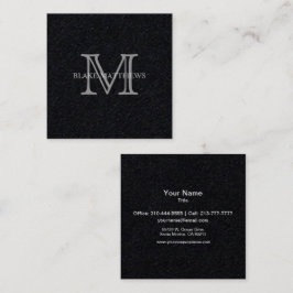 Einfach das Monogramm selbst personalisieren Quadratische Visitenkarte