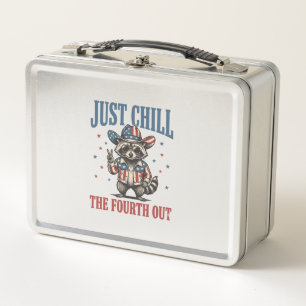 Einfach den Vierten runterspielen Patriotisches Wa Metall Brotdose