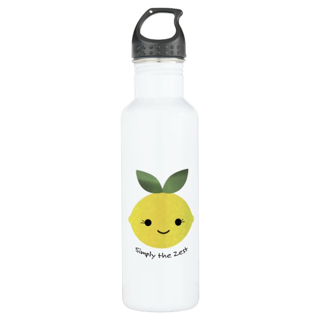 Einfach der Zest Niedliche Kawaii Lemon Edelstahlflasche (Vorderseite)