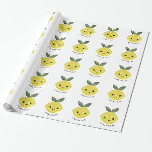 Einfach der Zest Niedliche Kawaii Lemon Geschenkpapier