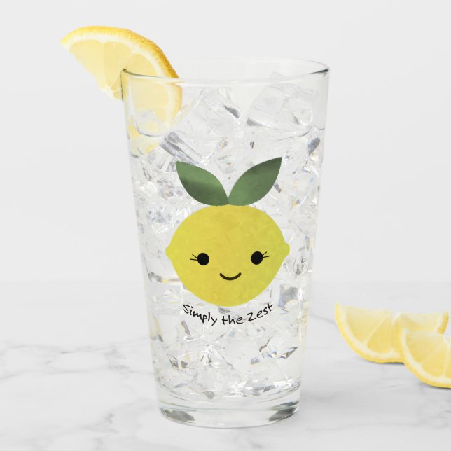 Einfach der Zest Niedliche Kawaii Lemon Glas (Vorderseite Ice)