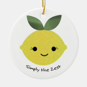 Einfach der Zest Niedliche Kawaii Lemon Keramik Ornament