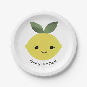 Einfach der Zest Niedliche Kawaii Lemon Pappteller