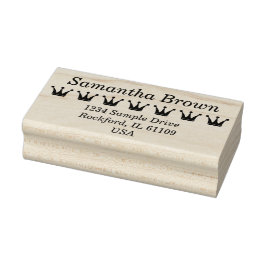 Einfach Design & Vintage Kronengrenze + Ihre Idee Gummistempel