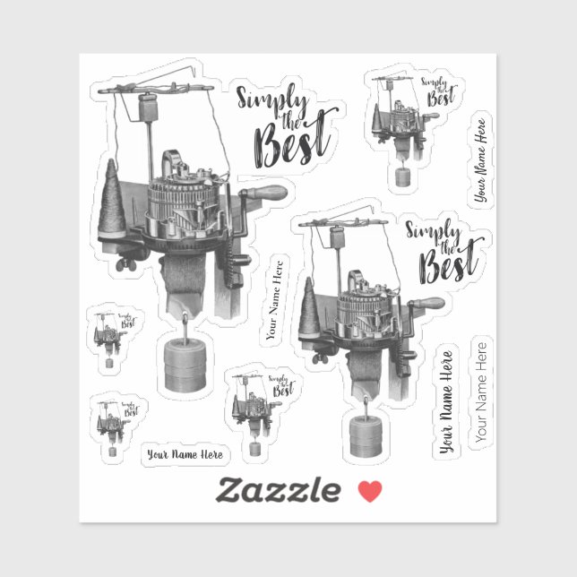 Einfach die beste personalisierte Socken Knetmasch Aufkleber (Blatt)