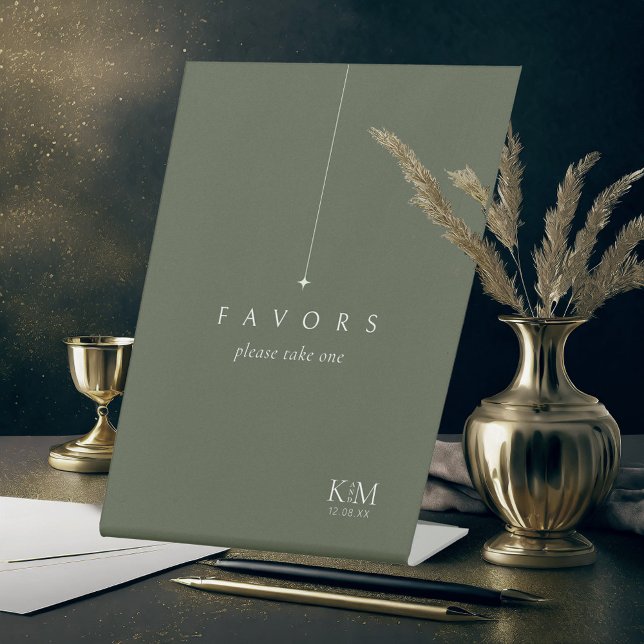 Einfach die Gastgeschenke Hochzeiten mit der grüne Sockelschild (Von Creator hochgeladen)