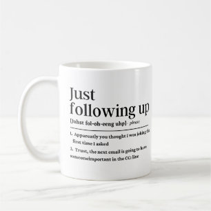 Einfach die lustige Definition nachverfolgen Kaffeetasse