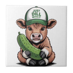 Einfach Dill damit Kuh PNG, Lustige Gurke Fliese