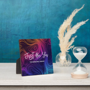 Einfach Du selbst Groovy Swirls Muster Fotoplatte