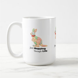 Einfach Durchs Leben Hüpfen Känguru-Design Kaffeetasse