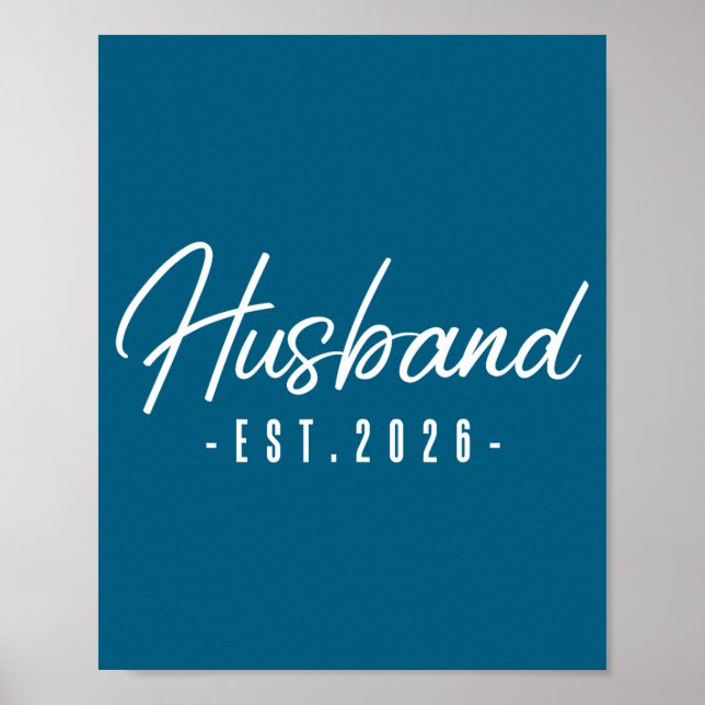 Einfach Ehemann Est Herr Frau Verheiratet Poster (Vorne)