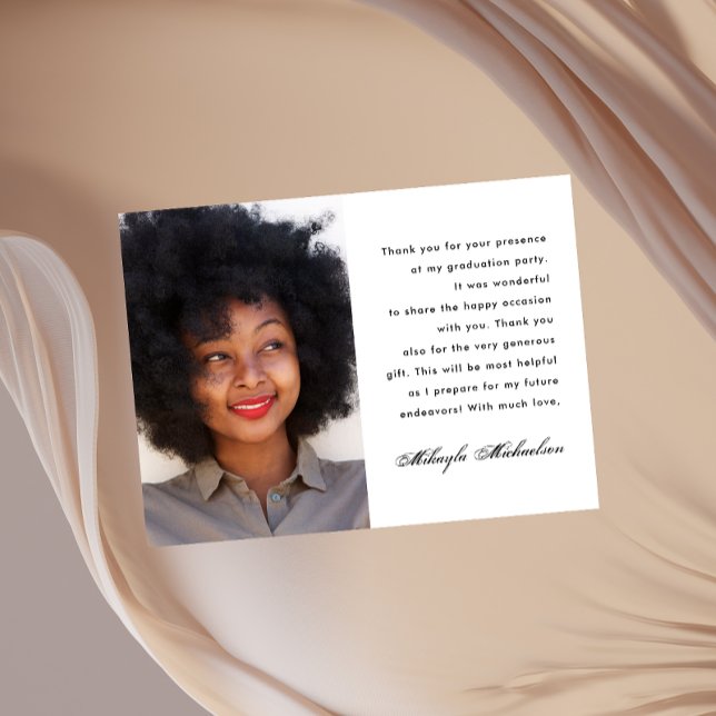 Einfach ein Foto Vielen Dank Message Abschluss Postkarte (Von Creator hochgeladen)