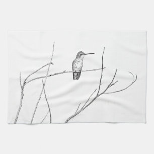 Einfach ein Kolibri auf einem Stock Handtuch