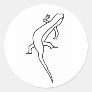 Einfach eine Eidechse gezeichnet, Aufkleber