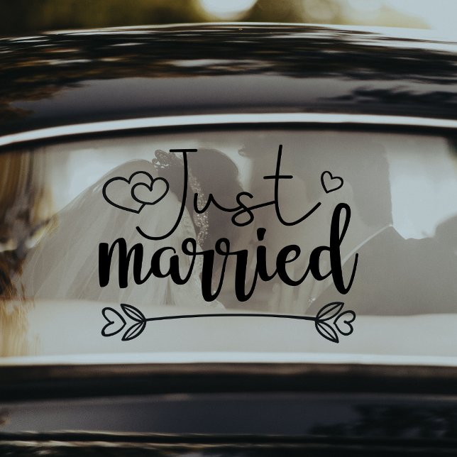 Einfach eine elegante Skripthochzeit Fensteraufkleber (Von Creator hochgeladen)