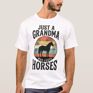 Einfach eine Oma, die Pferde liebt, Vintage-Design T-Shirt