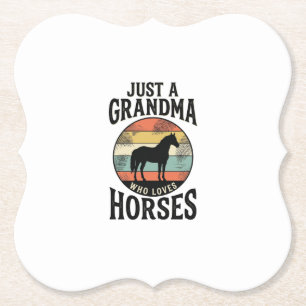 Einfach eine Oma, die Pferde liebt, Vintage-Design Untersetzer