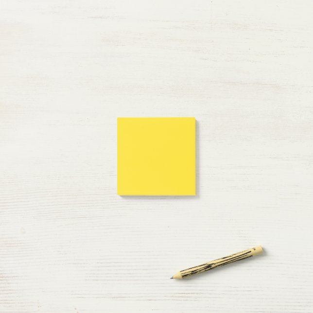 Einfach einfarbiges Gelb Post-it Klebezettel (Auf Schreibtisch)