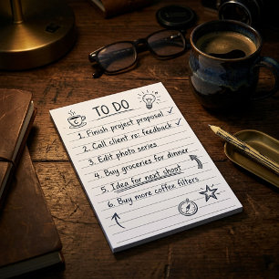 Einfach Einkaufsliste/To-Do-Liste Post-it Klebezettel